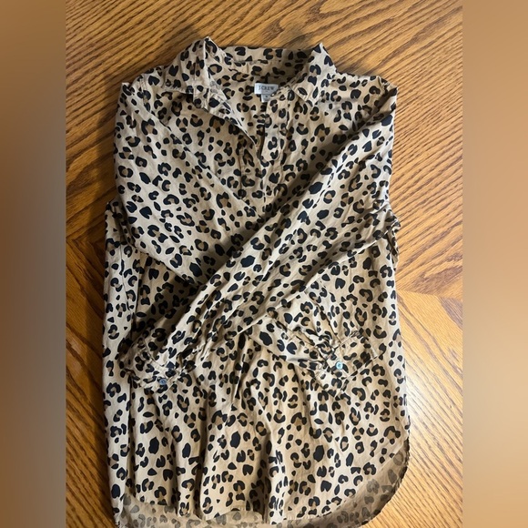 J Crew Leopard Print Long Sleeve Shirt - Picture 3 of 8